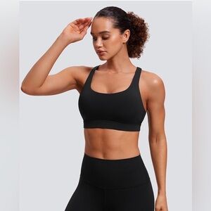 CRZ YOGA Women's Strappy Criss Cross Sports Bra Workout, Padded, Yoga Size XS